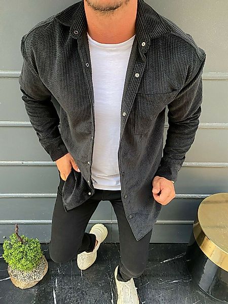 Megaman Jeans Langarmhemd Herren Cord Hemd günstig online kaufen