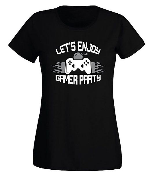 G-graphics T-Shirt Damen T-Shirt - Let´s enjoy Gamer Party Slim-fit, mit tr günstig online kaufen
