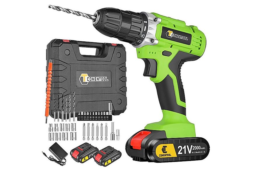 CONENTOOL Akku-Schraubendreher Akkuschrauber Akku-Bohrschrauber 36PCS Bohrm günstig online kaufen