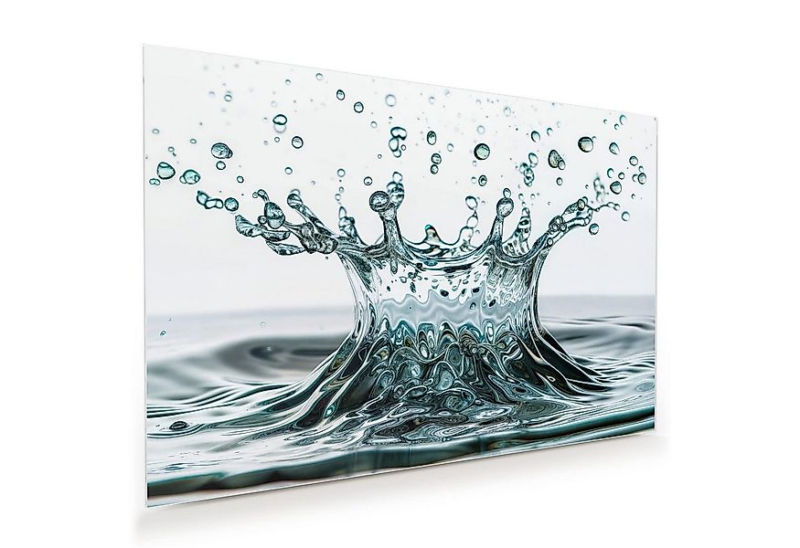 Primedeco Glasbild Wandbild Wassertropfen Splash mit Aufhängung, Strand & M günstig online kaufen