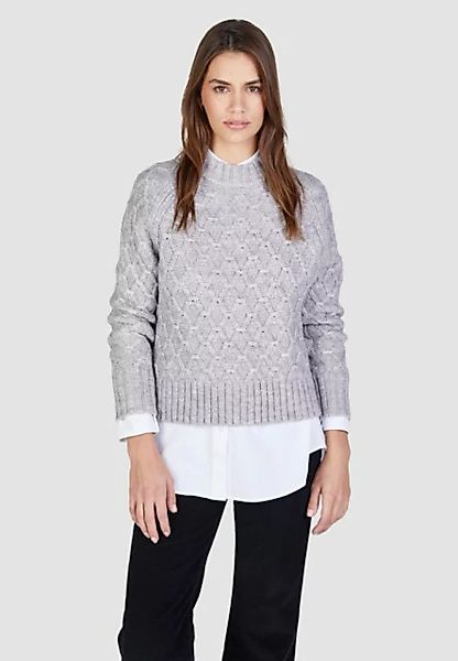 MARC AUREL Strickpullover mit opulentem Zopfmuster günstig online kaufen