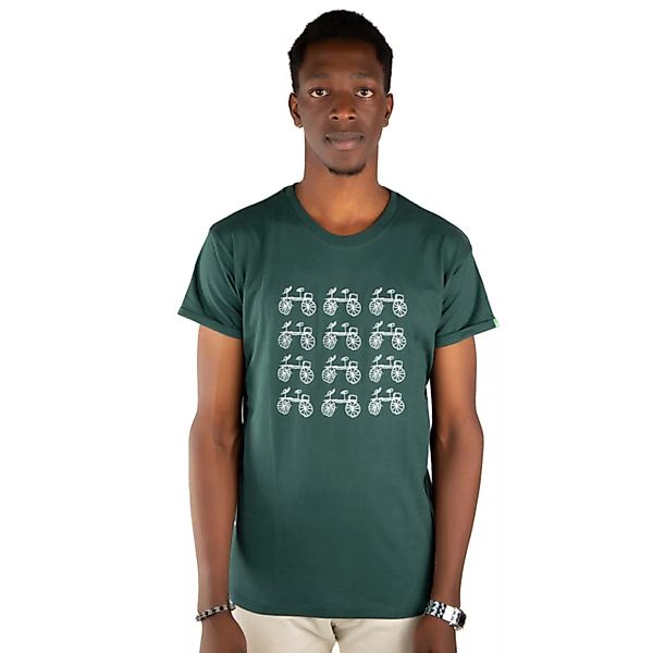 Herren Print T-shirt Aus Bio-baumwolle Fahrrad Dunkelgrün günstig online kaufen