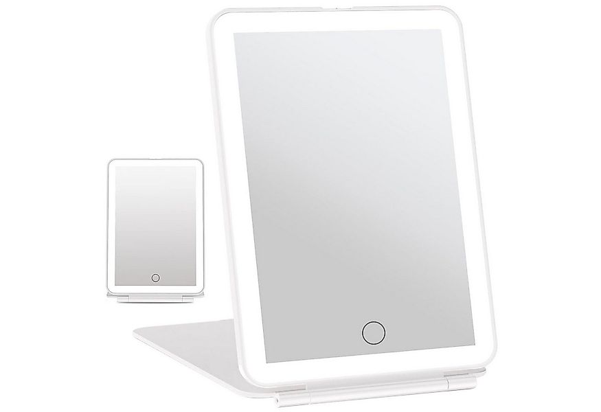 REDOM Spiegel LED Schminkspiegel mit Licht Reisespiegel (Weiß 12.95x19.3 cm günstig online kaufen