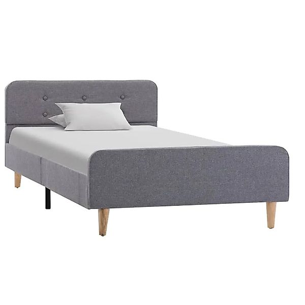 vidaXL Bettgestell Hellgrau Stoff 90x200 cm 284900 günstig online kaufen