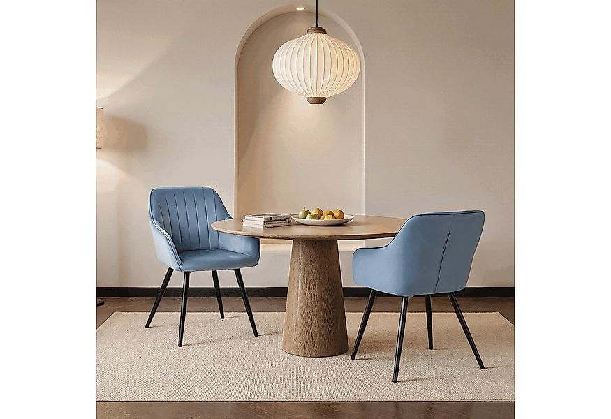 HOMAVO Esszimmerstuhl YZ5 Set 2 Stück in Samt mit Armlehnen-modernen Design günstig online kaufen