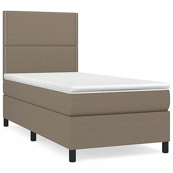 vidaXL Bett Boxspringbett mit Matratze Taupe günstig online kaufen