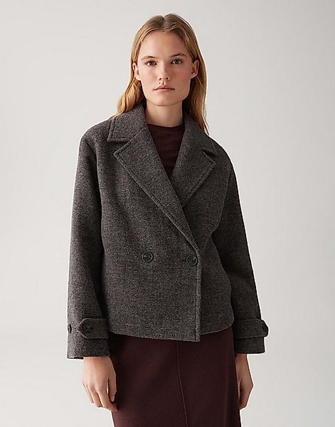 OPUS Cabanjacke HALLYN aus feinem Wollmix Reverskragen, Melangé-Effekt, zwe günstig online kaufen