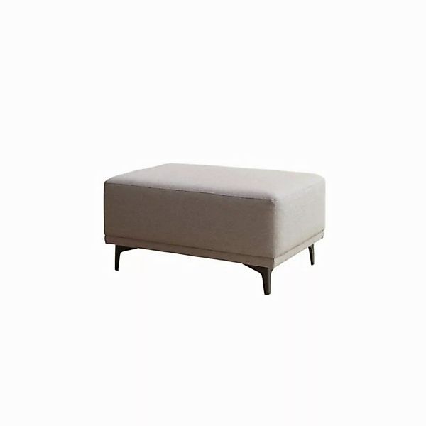 Tikamoon Sofa Lars Fußhocker mit taupegrauem Stoffbezug günstig online kaufen