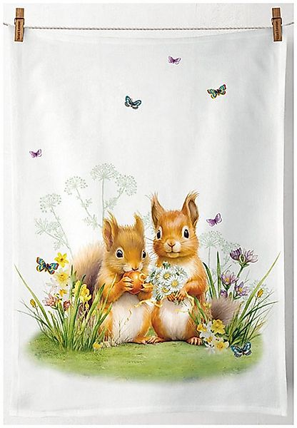 Ambiente® Geschirrtuch Little squirrels, (1-tlg., 1-teilig), Geschirrtücher günstig online kaufen