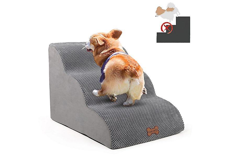 CALIYO Hunderampe Hundetreppe 2 Stufen rutschfest Haustiertreppe Katzentrep günstig online kaufen