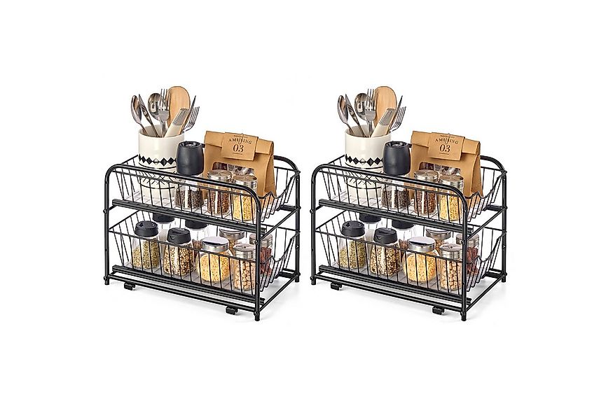 SONGMICS Küchenorganizer-Set Küchen-Organizer, (2-tlg), Küchenregal, Ordnun günstig online kaufen