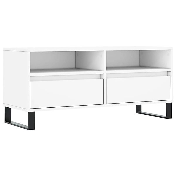 vidaXL TV-Schrank Weiß 100x34,5x44,5 cm Holzwerkstoff 831244 günstig online kaufen