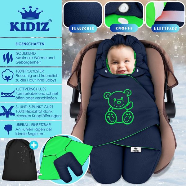 KIDIZ Deckenschlafsack, Baby Einschlagdecke mit Tasche günstig online kaufen