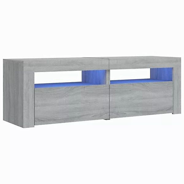 vidaXL TV-Schrank TV-Schrank mit LED Leuchten Grau Sonoma 120x35x40 cm Lowb günstig online kaufen