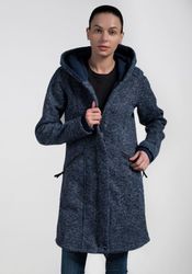 Polarino Strickmantel atmungsaktiv und wärmeisolierend. Strickoptik außen, günstig online kaufen