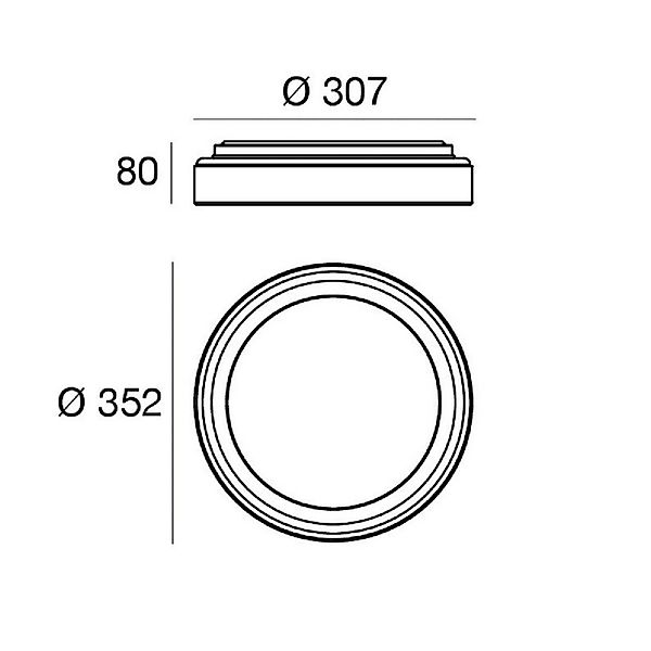LED-Wandleuchte Iside, weiß, Metall, Ø 35 cm, IP40 günstig online kaufen