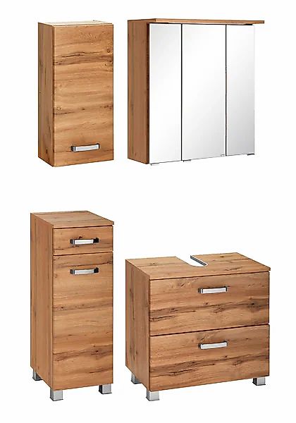 welltime Badmöbel-Set »Ravenna«, (4 St.), Hängeschrank, Unterschrank, Spieg günstig online kaufen