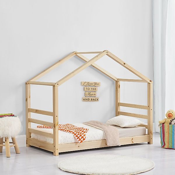 en.casa Kinderbett, »Vardø« Hausbett aus Kiefernholz günstig online kaufen
