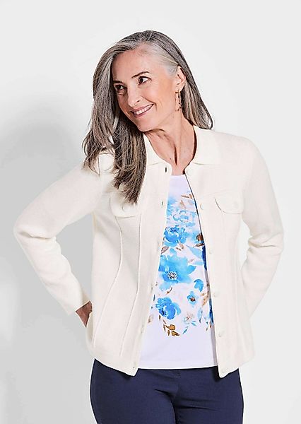 GOLDNER Strickjacke Kurzgröße: Baumwoll-Cardigan in roter günstig online kaufen