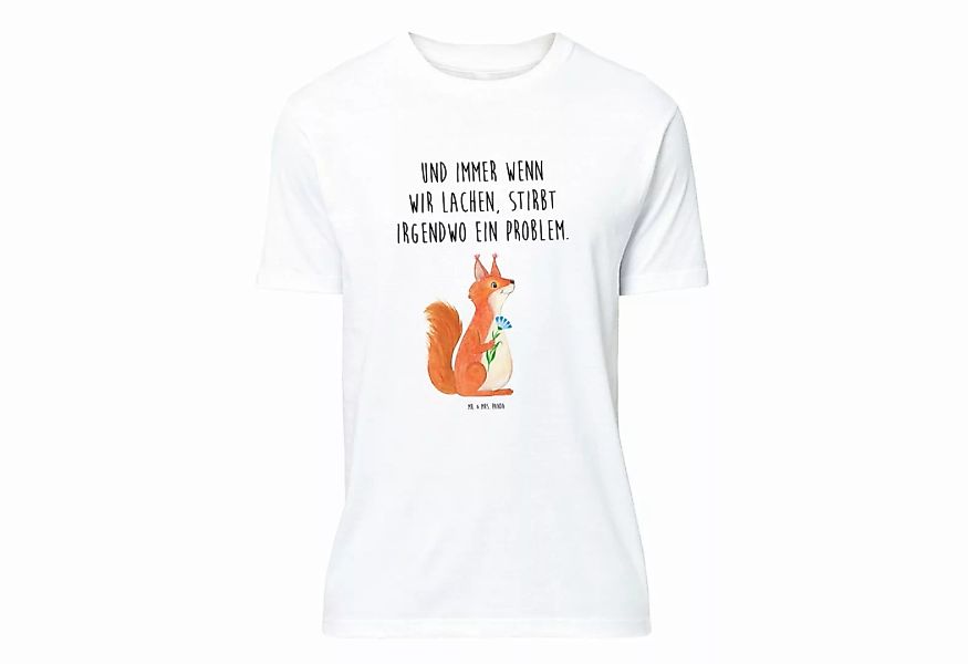 Mr. & Mrs. Panda T-Shirt Eichhörnchen Blume - Weiß - Geschenk, Spaß, Spruch günstig online kaufen