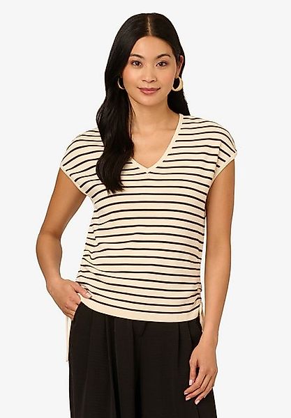 Adrianna Papell Stricktop V-Neck Extended Cap Sleeve Sweater Top with Side günstig online kaufen