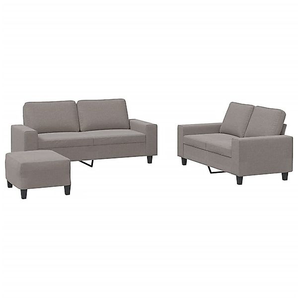 vidaXL Sofa 3-tlg. Sofagarnitur Taupe Stoff günstig online kaufen