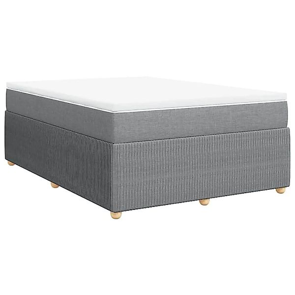 vidaXL Boxspringbett mit Matratze Hellgrau 140x200 cm Stoff 3285574 günstig online kaufen
