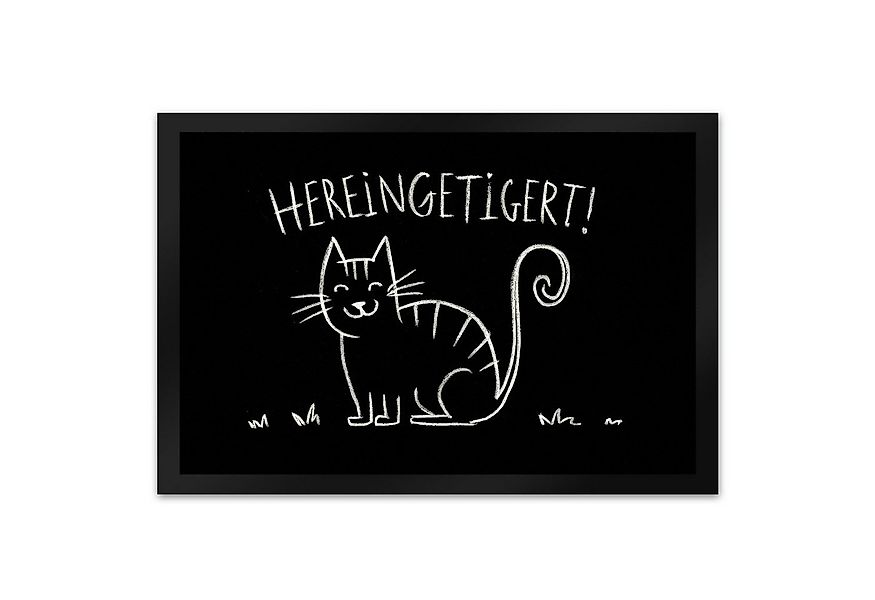 speecheese Fußmatte Hereingetigert! Fußmatte XL in 40x60 cm mit lächelnder günstig online kaufen