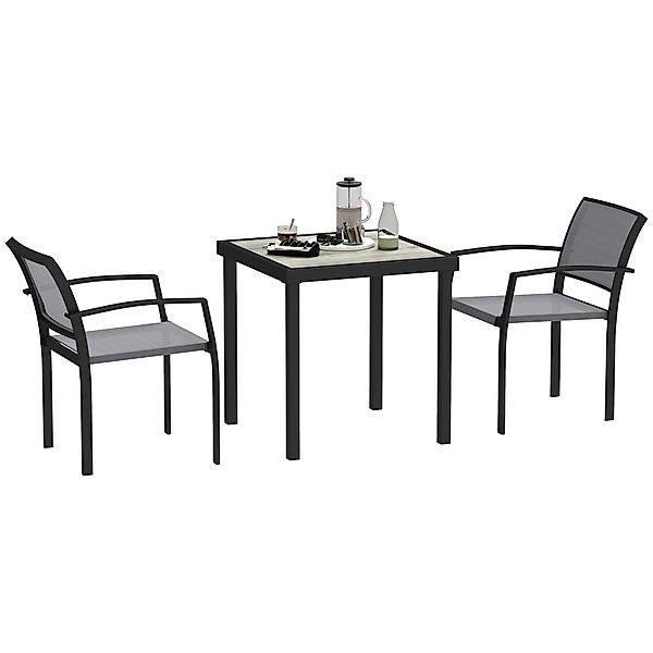 Outsunny Garten-Essgruppe für 2 Personen, Esstisch günstig online kaufen