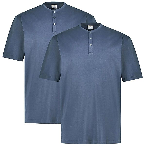 Pfundskerl Doppelpack Shirt mit Serafinokragen Farbe dunkelblau Größe: 7XL günstig online kaufen