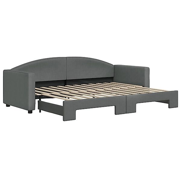 vidaXL Tagesbett Ausziehbar Dunkelgrau 80x200 cm Stoff1898667 günstig online kaufen