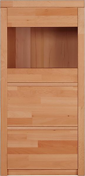 Home affaire Vitrine "Silkeborg", schöne grifflose Optik, teilmassiv günstig online kaufen
