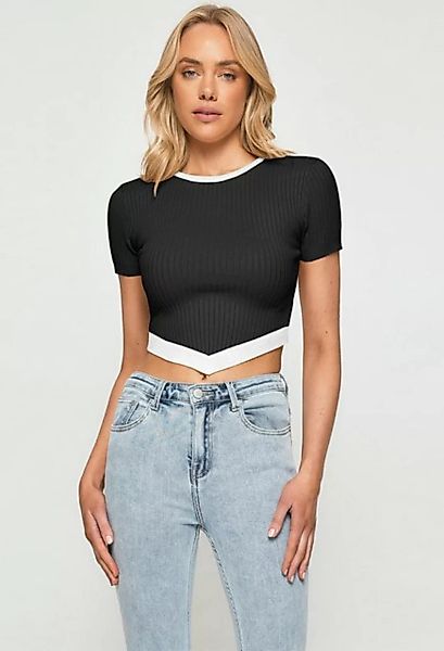 SEGUEN T-Shirt Slim-Fit-Kurzarmoberteil mit V-Ausschnitt (Der V-Ausschnitt günstig online kaufen