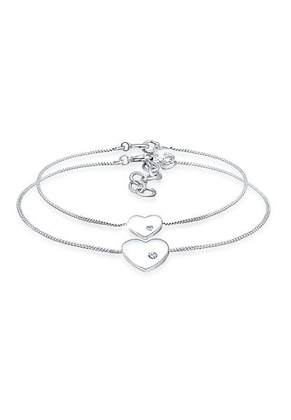 Elli Schmuckset Herz Kristalle 925 Silber günstig online kaufen