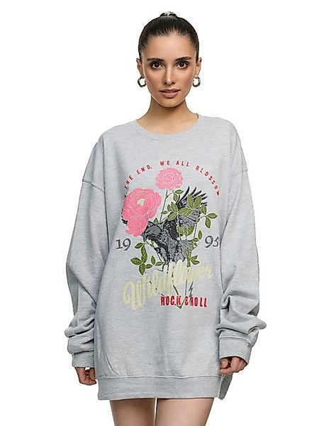 Worldclassca Sweatshirt Worldclassca Oversized Sweatshirt WILDFLOWER Print günstig online kaufen