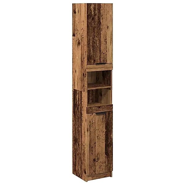 vidaXL Badschrank Altholz-Optik 32x34x188,5 cm Holzwerkstoff 856943 günstig online kaufen