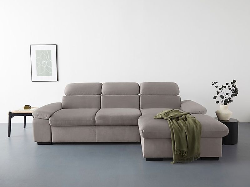 COTTA Ecksofa »Lola L-Form mit Kopfteilfunktion & Hocker«, (Set, mit Hocker günstig online kaufen