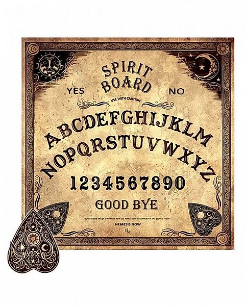 Horror-Shop Dekofigur Antik Aussehendes Hexenbrett mit Planchette günstig online kaufen