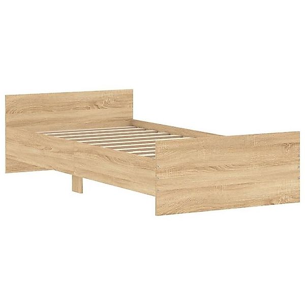 furnicato Bettgestell ohne Matratze Sonoma-Eiche 90x190 cm Holzwerkstoff (1 günstig online kaufen