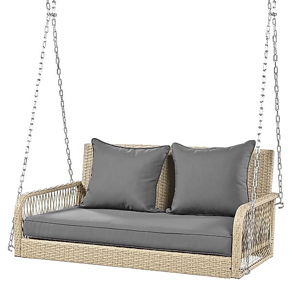 IDEASY Gartenlounge-Set Hollywoodschaukel Beige/Grau Gartenschaukel, Garten günstig online kaufen