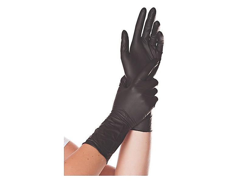 Franz Mensch Nitril-Handschuhe Hygostar "Safe Long", Schwarz, 100 Stück günstig online kaufen