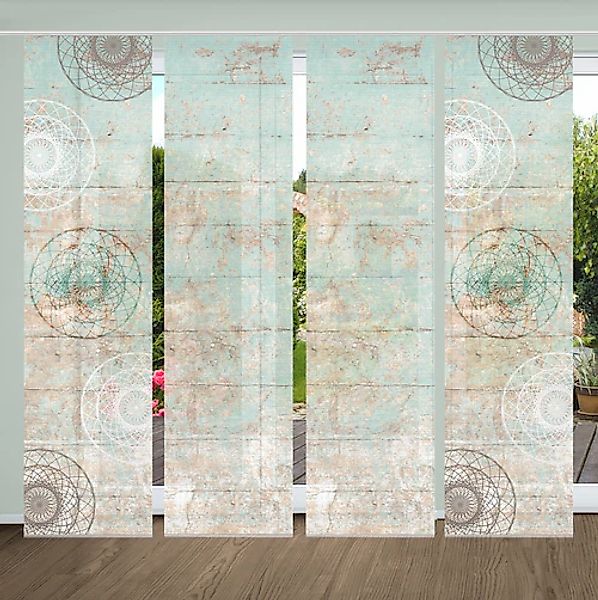 HOME in green Schiebegardine »MANDRIGA« Paneelwagen 4 Stk. tlg. SET DIGITAL günstig online kaufen