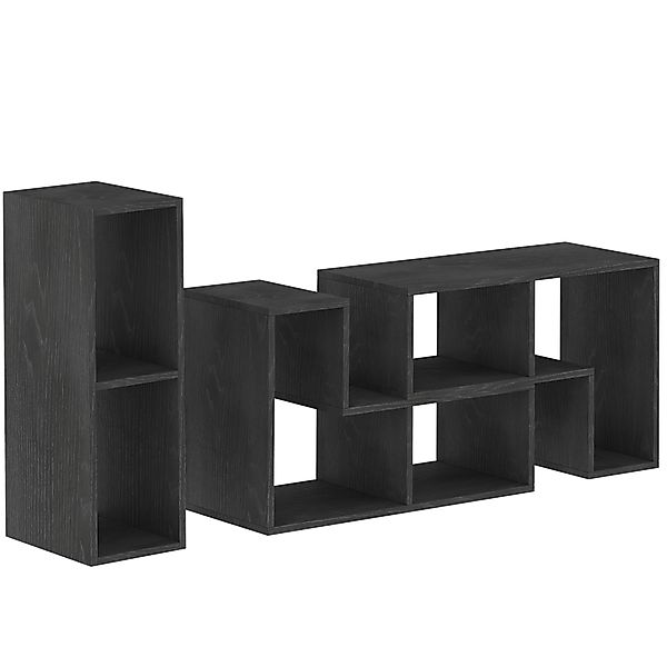 HOMCOM TV-Möbel 75" max Modular mit 2 L-förmigen Regalen und rechteckigem R günstig online kaufen