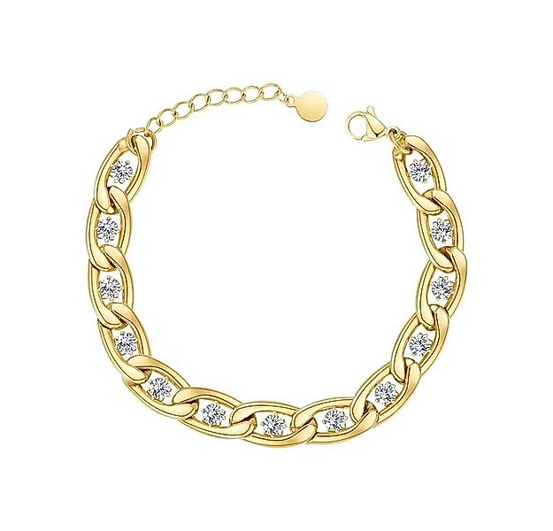 ROUGEMONT Gliederarmband Damen Gliederarmband Trend 18cm 18K Gold Edlestahl günstig online kaufen
