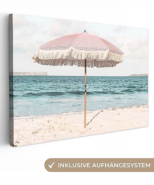 OneMillionCanvasses® Leinwandbild Sonnenschirm - Strand - günstig online kaufen