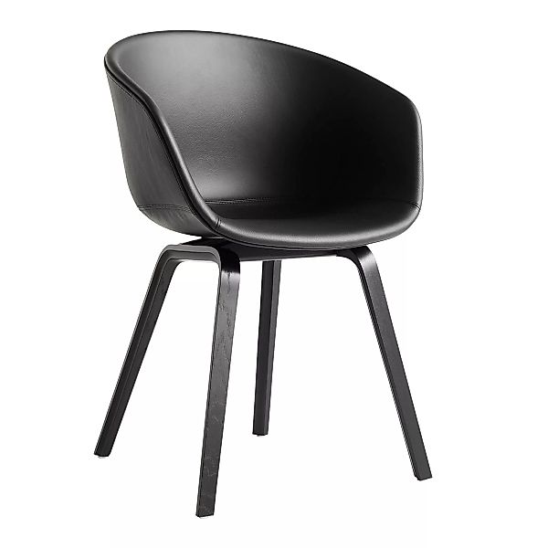 HAY - About a Chair AAC 23 Armlehnstuhl Leder - schwarz/Leder Black Sierra günstig online kaufen