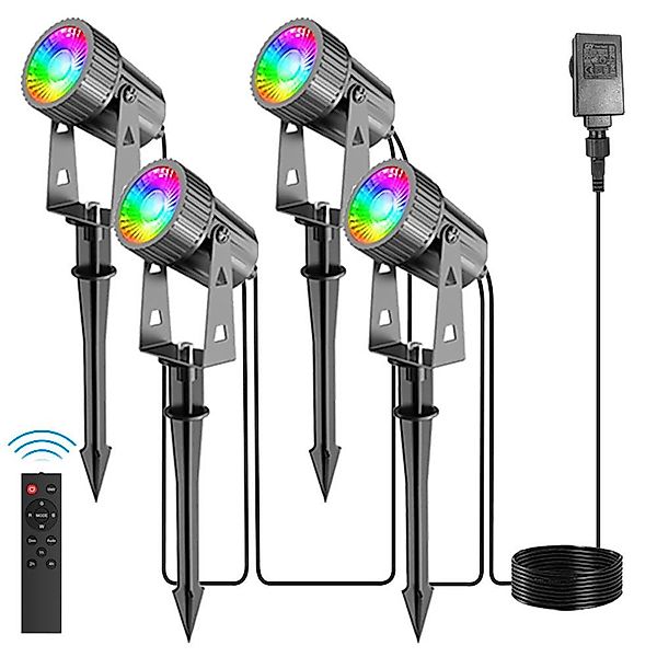 QUBEBU Gartenstrahler LED Gartenstrahler mit Erdspieß günstig online kaufen