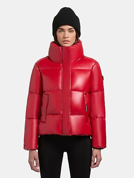 khujo Steppjacke "Rinja Shiny-YM" ohne Kapuze Glänzende kurze Winterjacke f günstig online kaufen