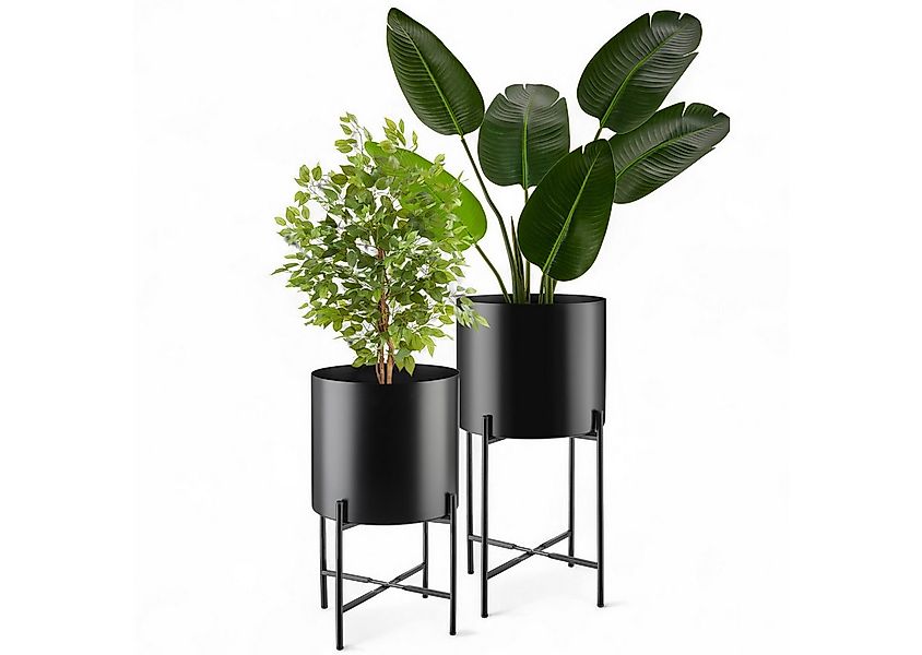 tectake Blumentopf Pflanzenständer, 2-teilig, im Industrial Style günstig online kaufen