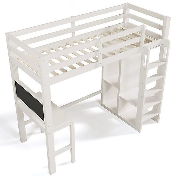 Gotagee Kinderbett Hochbett mit Schreibtisch Einzelbett Jugendbett 90x200cm günstig online kaufen